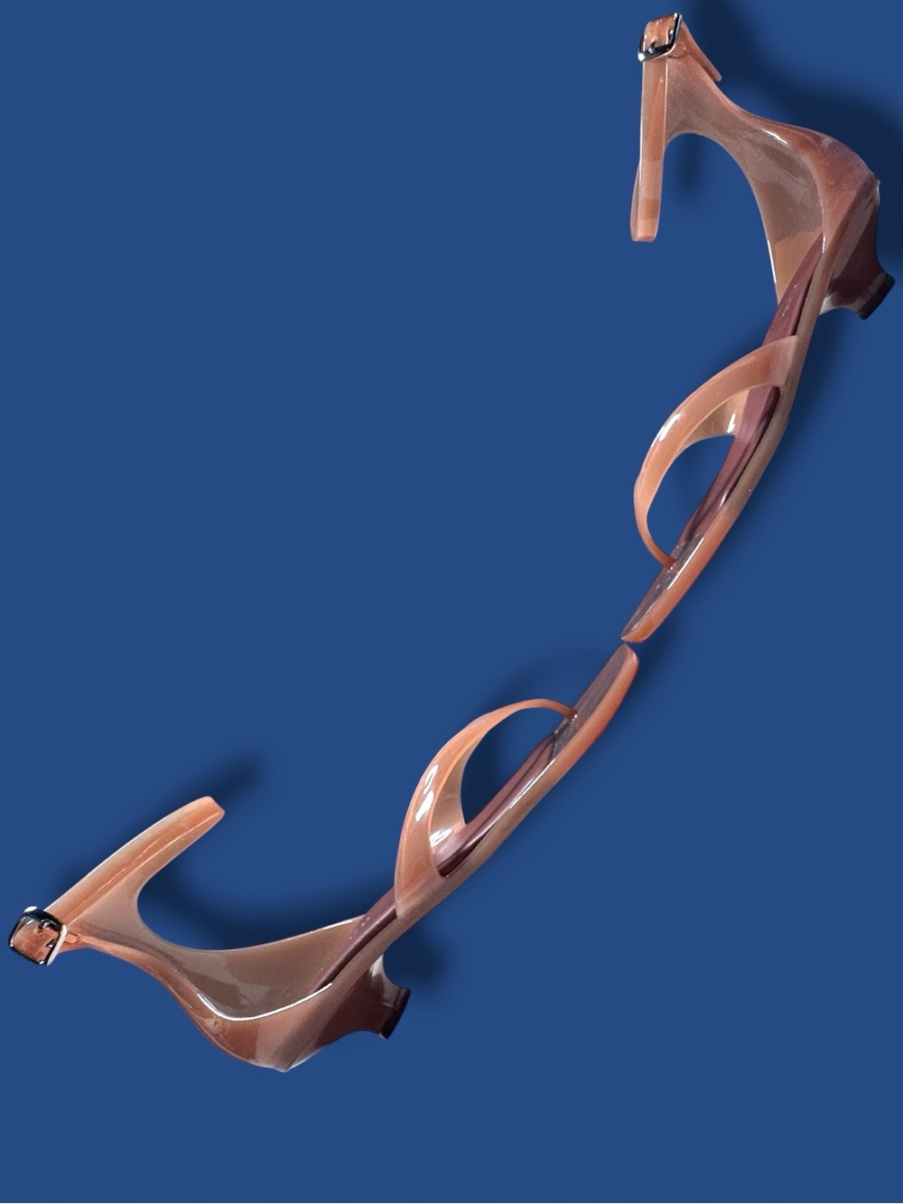 NWB Jefferey Campbell GUMMY-THG Kitten Heel Sandals in Caramel. Size 8 - Picture 5 of 11